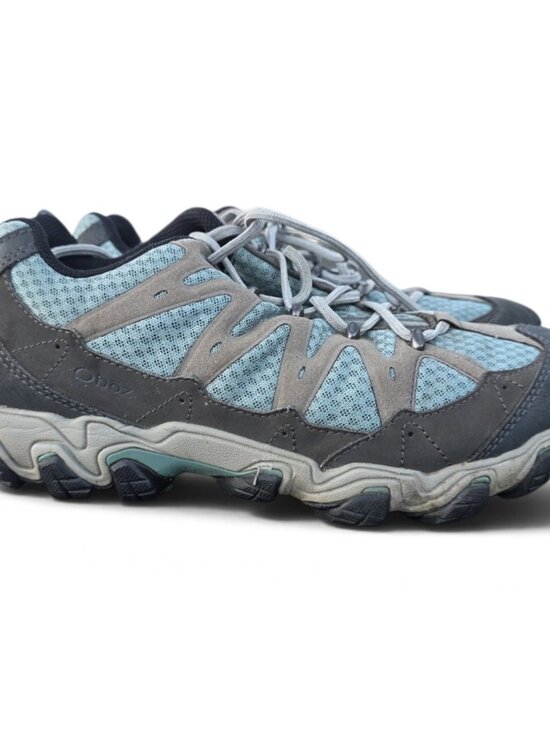 Oboz Shoes - Oboz Luna Low Hiking Shoes Womens 10 Blue Gray Leather EU 41.5